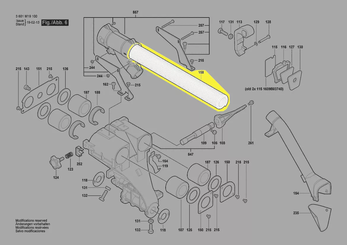 tuyau aspiration réf. 1 609 B03 782 Bosch